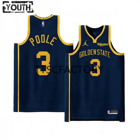 Maillot Basket Golden State Warriors Jordan Poole 3 Jordan 2022-23 Statement Edition Navy Swingman - Enfant